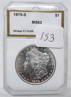 1879-S Silver Dollar PCI MS 63