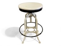 Vintage Industrial Age Metal Adjustable Stool