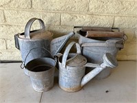 Galvanized Mop Bucket, Sprinkler Cans +