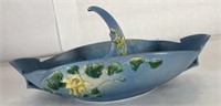 Roseville Console bowl columbine pattern with frog