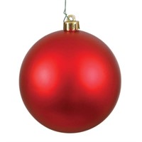 Vickerman 6" Red Matte Ball Christmas Ornament, S