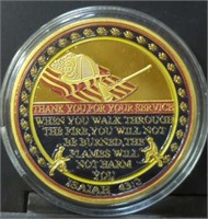 Fire department challenge coin