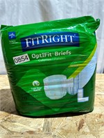 new OptiFit Fitright adult diapers sz. large