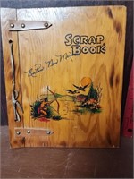 Vintage Wooden Scrap Book Native American