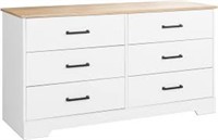 Prepac Double Drawer Dresser, 18.25" D X 53.25" W