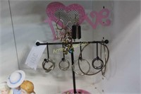 COSTUME JEWELRY AND STAND