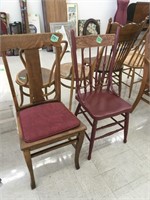 2 wood chairs