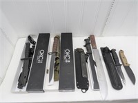 (6) Ontario Knife Co. Tactical and Cutlery Knives