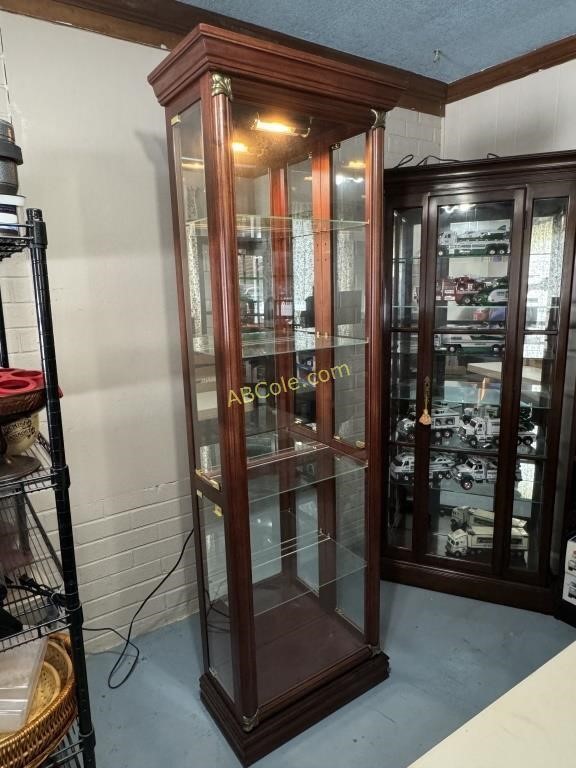 Beautiful Lighted Curio Cabinet with 4- Glass