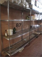 (3) 5' X 24" WIRE SHELVING