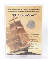 "El Cazador" Silver Shipwreck Coin, Sank 1784