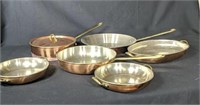 7 Piece Copper & Brass Cookware Set