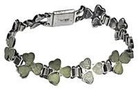 Sterling Shamrock Bracelet