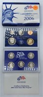 2006 US Mint Proof Set, 10 Total Coins, (5) State