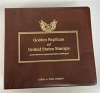 (41) 22KT GOLD REPLICAS OF U.S. STAMPS BOOK