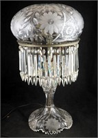 Vtg Great American Brilliant Mushroom Glass Lamp