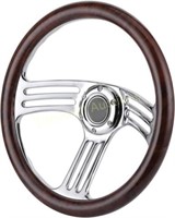 Steering Wheel  350mm/14in Dark Wood Grip