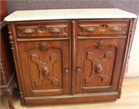 Victorian marble top buffet, see photos