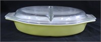 Verde Pyrex 1.5 Qt Divided Casserole Dish