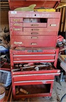 Rem Line Rolling Metal Toolbox W/ Some Tools