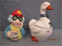 Waddling Duck Cookie Jar & Maxine