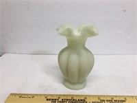 Vintage Fenton Uranium Melon Vase