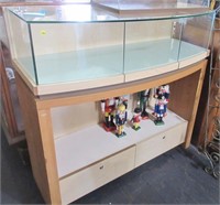 Display stand with plexiglass display top