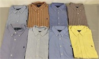8 Ralph Lauren Men’s Button Up Shirts Size XL
