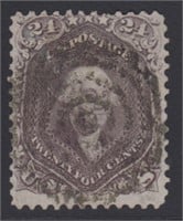 US Stamp #78 Used lilac with bullseye cancel and p