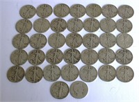 1920's 40's Walking Liberty Half Dollars 37 Coins