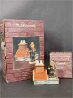 M.I. Hummel Figurine Chimney Sweep &Display Stand