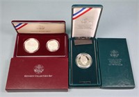 (2) US Commemorative Silver Dollars