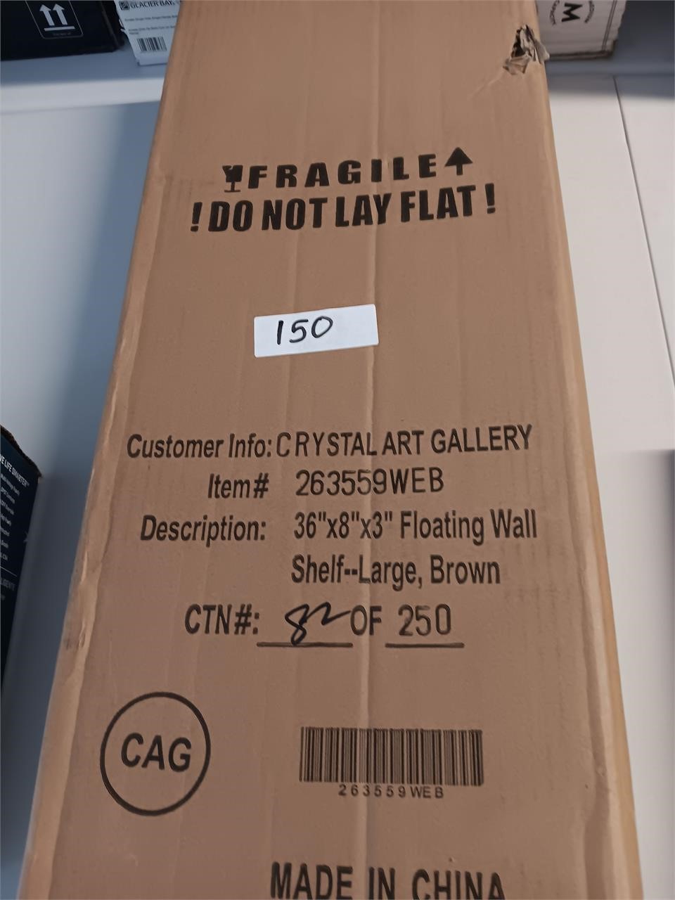 Floating wall shelf