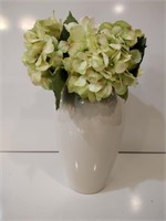 Faux Flowers in Creme Ceramic Vase