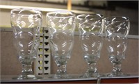 4 PRINCESS HOUSE GLASS ICE CREAM SUNDAE GLASSES
