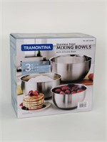 NEW Tramontina Stainless Mixing Bowls