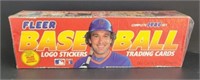 Fleer baseball logo stickers and trading cards