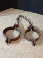 Antique wrought iron shackles from Hardeman County