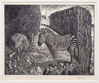 KELLY FEARING (1918-2011) A.P. ETCHING, ZEBRA