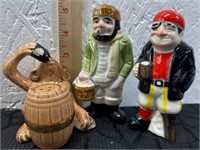 Set of 2 - Vintage Ceramic Pirate & Mate