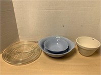 3pc Of Blue Grindley Dishes, Bowl And Plate
