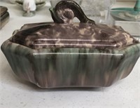 Vtg German Art Pottery Covered Box