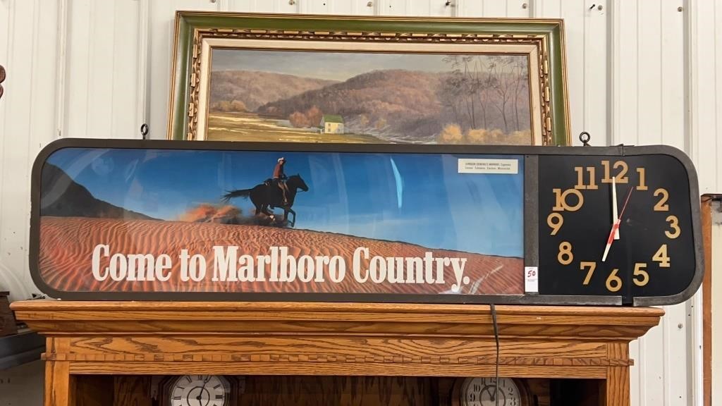 Marlboro Cigarette Light-Up Sign 55x13x8 inch