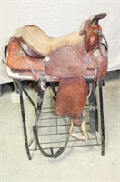 15" Tooled Western Pleasure Saddle