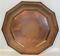 MASSIVE VINTAGE ETCHED COPPER TRAY - GREAT DECOR