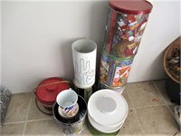 Tins, Basket, Rubber Ice Bucket and carrier