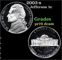 Proof 2003-s Jefferson Nickel 5c Grades GEM++ Proo