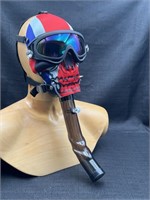 Ski Goggle Gas Mask w/Acrylic Water Pipe