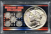 (5) Mercury Dime Collection Set, All Decades