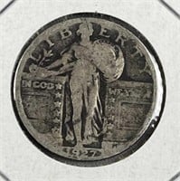 1927 Standing Liberty Silver Quarter, US 25c